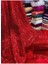 Simli Zemin Üzerine Pullu Kırmızı Kumaş 1