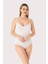Kadın Beyaz İp Askılı Çıtçıtlı Atlet Body Zıbın Pamuklu Likralı 2'li Paket 3