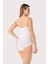 Kadın Beyaz İp Askılı Çıtçıtlı Atlet Body Zıbın Pamuklu Likralı 2'li Paket 5