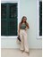 Beige Bel Detay Kemerli Pantolon 2