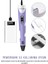 3D Kalem 3D Pen USB Kablolu Üç Boyutlu Yazıcı Kalem Printer-Mor (3 Adet 3M Filament -9Metre-) 3