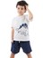 Dinozor Erkek Çocuk T-Shirt Müslin Şort Takım 1