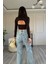 2505 Yüksek Bel Boyfrıend(Salaş) Bol Paça Kot Pantolon 4