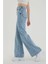 Mdln Süper Yüksek Bel Likralı Kar Yıkamalı Geniş Paça Kot Pantolon (Wide Leg) 3