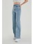 Mdln Süper Yüksek Bel Likralı Kar Yıkamalı Geniş Paça Kot Pantolon (Wide Leg) 2