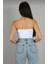 Lovely 90's Kar Yıkama Mavi Süper Yüksek Bel Kadın Salaş Jeans Palazzo (1 Beden Büyük Alınız) 4