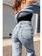 Oslo Açık Mavi Kar Yıkama Power Likralı Süper Yüksek Bel Salaş Paça Jeans Palazzo (Wide Leg) 2