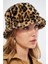 Leopar Peluş Bucket Şapka 2