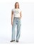 Wideleg Kadin Kargo Jean Pantolon - S53112Z8 1