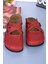 8104 Kırmızı Renkli Çapraz Sabo Terlik 3