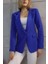 Mavi Tek Düğmeli Blazer Ceket 2