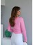 Pembe Lazer Kesim Detay Fitilli Body 3