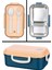Aura 450 ml Paslanmaz Çelik Çocuk Beslenme Kabı 2 Bölmeli Yemek Saklama Kabı (21 x 13 x 8 Cm) 1