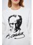 Cumhuriyet Koleksiyonu Atatürk Baskılı Imzalı Sweatshirt - Beyaz 2