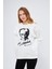 Cumhuriyet Koleksiyonu Atatürk Baskılı Imzalı Sweatshirt - Beyaz 4