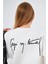 Cumhuriyet Koleksiyonu Atatürk Baskılı Sırtı Imzalı Sweatshirt - Beyaz 2