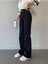Chriss Kadın Salaş Solmayan Siyah Süper Yüksek Bel 90's Wide Leg Comfort Likralı Palazzo 2