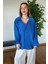 Yeni Sezon Kaliteli Şık Yumuşak Dokulu Uzun Kollu Basic Oversize Kadın Gömlek 1