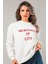 Kadın Nakışlı Üç Iplik Şardonlu Sweatshirt 5