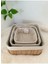 Home Naturel 3'lü Set Bambu Kare Düzenleyici Organizer Sepet 2