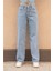 Zero Max Kar Yıkama Wide Leg Salaş Bol Paça Kadın Jeans Pantolon Jean 3