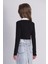 Dmb Kız Çocuk Yaka Fermuarlı Sweatshirt 9-14 Yaş Siyah 3