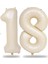 Krem Bej 18 Rakam Folyo Balon 80 cm 1