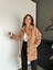 Egzotik Asortik Kadın Deve Tüyü Astarsız Oversize Kaban 5
