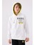 Erkek Çocuk Kapüşonlu Sweatshirt 5-16 Yaş Beyaz 2