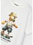 Erkek Çocuk Kaykay Baskılı Tshirt 4-8 Yaş Krem 3