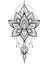 Geçici Lotus Figürlü Mini Dövme Tattoo 1