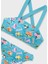 Kız Çocuk Baskılı Bikini 10-14 Yaş Mavi 3