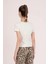 Dmb Kız Çocuk Leopar Baskılı Crop 9-14 Yaş Krem 2