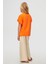 Kız Çocuk Asimetrik Cepli Tshirt 8-14 Yaş Oranj 3