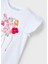Mayoral Kız Çocuk Aplikeli Tshirt 4-8 Yaş Beyaz 4