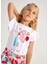 Mayoral Kız Çocuk Aplikeli Tshirt 4-8 Yaş Beyaz 1