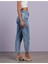 Kar Yıkama Comfort Mom Jean Pantolon-Mavi 1