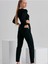 Siyah Mom Jeans Yüksek Bel Boyfriend Pantolon 4