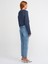 Kar Yıkama Comfort Mom Jean Pantolon-Mavi 3