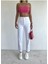 Yüksek Bel Beyaz Mom Jeans Likralı Esnek Kot Pantolon 2024 1