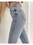 Jiona Yüksek Bel Mavi Mom Jeans Kar Yıkama Likralı Mom Jeans 2024 2
