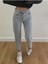 Julia Kadın Mavi Kar Yıkama Mom Boyfriend Yüksek Bel Kot Jeans Pantolon 3