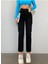 Leo Penelope Zero Kadın Siyah Mom Boyfriend Yüksek Bel Kot Jeans Pantolon 2