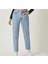 Zero Max Yüksek Bel Mavi Mom Kot Pantolon %100 Pamuk Esnek Jeans (1 Beden Büyük Alınız) 1