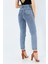 Roza Kar Mavi Mom Jean Yüksek Bel Detay Boyfriend Kot 4
