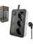 SH-4626 3lü Akım Korumalı Priz 2 Metre Anahtarlı 10A 2500 Watt 2xusb 1xtype-C 1