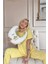 Sarı Glorious Desenli Bambu Kısa Kol Kadın Pijama Takımı 4