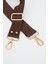 Brown Kahverengi Çanta Sapı Ayarlanabilir Gold Detaylı (Polyester) 110 cm G:4 cm 2