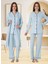 Lohusa Sabahlıklı Pijama Takımı Mavi - 5074 1