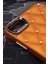iPhone 7 / 8 Uyumlu Baklava Desenli Pırlanta Taşlı Sert Kapak Kılıf Turuncu 3